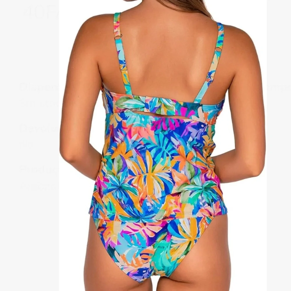 NWOT Sunsets Separates Maeve Tankini Top Alegria Size 36D Underwire